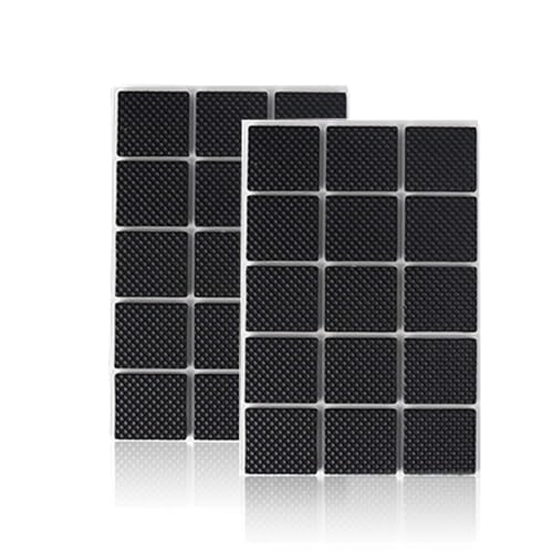 Non-Slip Furniture Pads, Anti-Skid Rubber Self-Adhesive Table Feet Mat for Protecting Floor/Tile/Carpet/Laminate/Hardwood Floor (Square 27mm 30PCS)