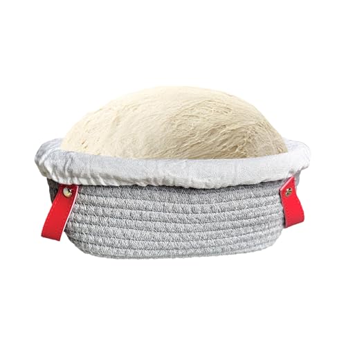 Whnbuij Cestas de prueba para hornear pan, cuenco de masa con forro, recipiente de suministros para hornear, cuenco de cuerda de algodón para cocina, almacenamiento, mesa de exhibición, servir