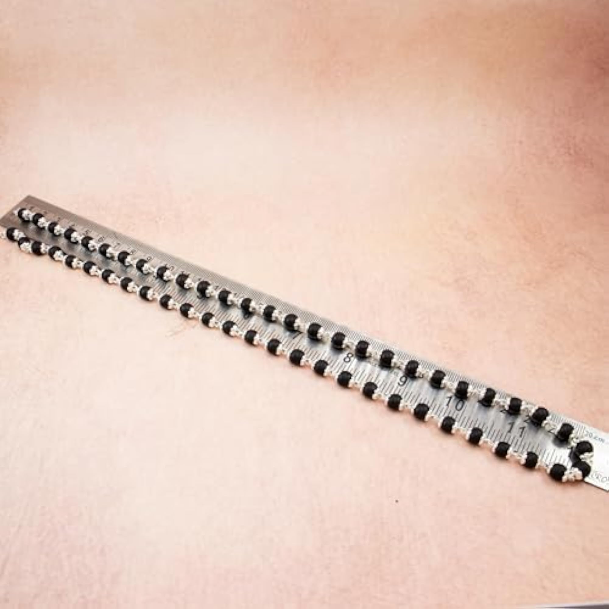 925 Silver Karungali Malai, Dual Silver Wire, 24 Inches