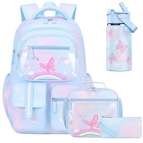 Sac à dos pour enfants grand format avec bouteille d'eau 414 ml pour l'école et les sorties