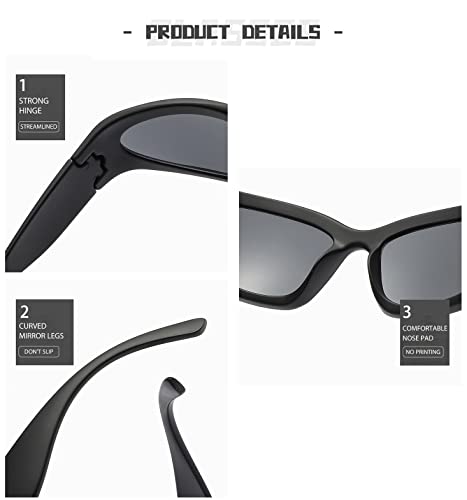 Futuristic Y2K Wrap Around Rave Fashion Sunglasses Trendy