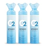 SPOZER Portable 10 Liter Oxygen Canisters, 97% Pure O2, Oxygen Tank for Altitude, Athletes, Exercise Recovery & Breathing Support (3 Pack)