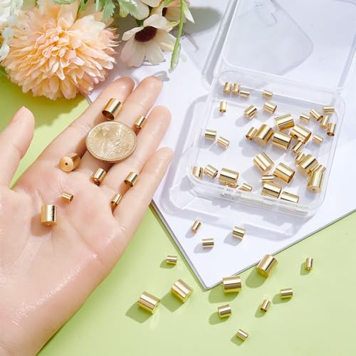 Extremos de cordón CREATCABIN en oro de 24k, terminales de latón premium para joyería 4