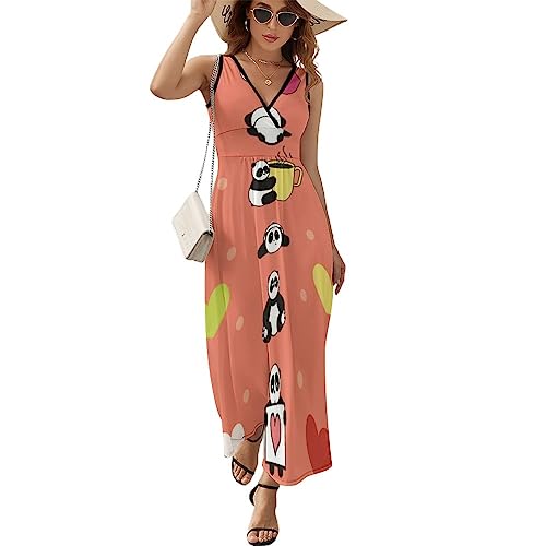 Robe panda pour femme à volants idéale pour les sorties d'été