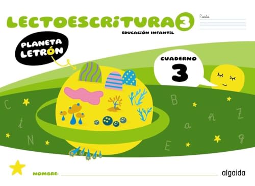 Portada de Planeta Letrón Lectoescritura Nivel 3 Cuaderno 3 Pauta 5 Años