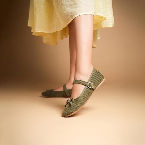 Image of Theater Dorothy Casual Ballet Flats for Women | Stylish Mary Jane Ballerina with Bow Detail | Lightweight Comfortable Footwear with Cushioned Insole