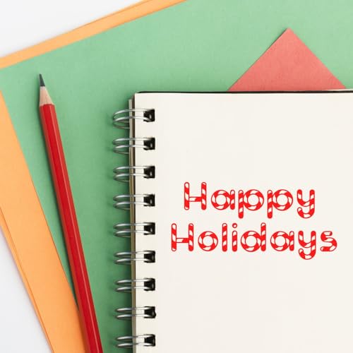 PSI Pre-Ink Candy Cane Cheer Christmas Planner Stamp – Elementary Teachers, Holiday Decor, and Scrapbooking, Featuring a Festive Candy Cane Design, 1-5/8, Ideal for Christmas Planning and Crafts
