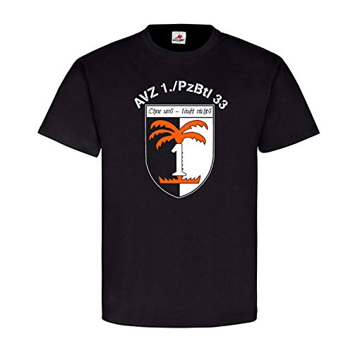 T-shirt Bataillon de l'armée allemande AVZ 1 PzBtl 33 noir taille XXXXXL