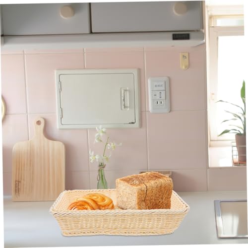 Cubierta de alimentos de plástico beige y cesta de pan reutilizable PRETYZOOM 6