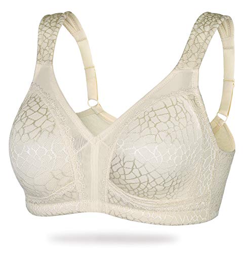 DotVol Vollschalen Unterwäsch Ohne Bügel Große Größen(110D, Beige)