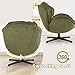 IWMH Swivel Accent Chair for Living Room, Upholstered Armchair with Metal Legs, Lounge Sofa Chair, Comfy Leisure Chairs for Bedroom Reading (Green)