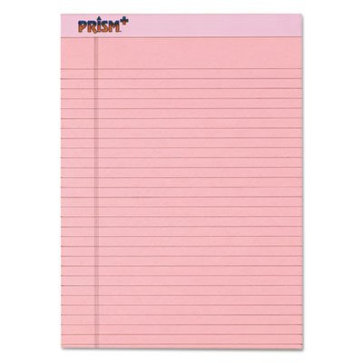 Prism Plus Colored Writing Pads Legal Rule Ltr Pink 50-Sheet Pads 12 pack By TOPS