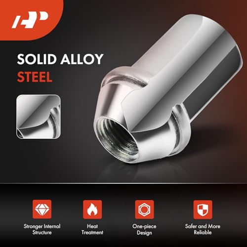 A-Premium M14-1.50 Wheel Lug Nuts Compatible with Chevrolet Silverado 1500 2500 HD 3500 Tahoe GMC Sierra Yukon Terrain Buick Front or Rear 6-PC Set