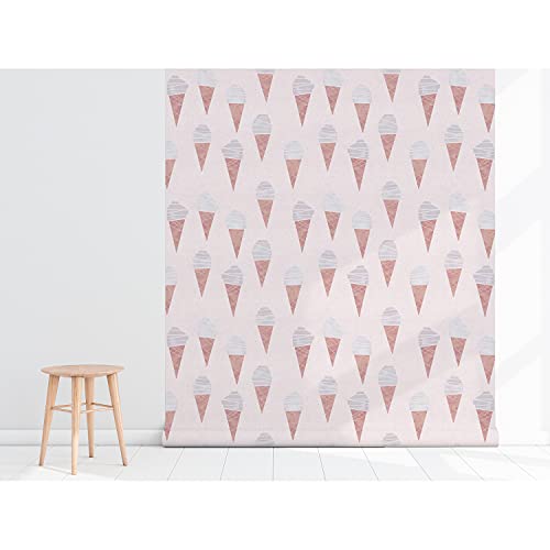 Papier peint meuble et mur crème glacée grêle douce pour masquer défauts - 5