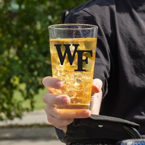 Image of Logo Brands NCAA 16 oz Pint Glass - Durable Glass With Bold Team Color- Chip-Resistant Rim Drinkware For Fans, Tailgates, Home Bars & Everyday Use