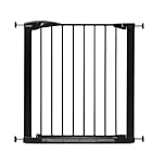 Cancello per scale Munchkin, Cancello per scale Pressure Fit Baby o Dog Gate, Cancello per bambini senza viti facile da installare, 76-82 cm, nero