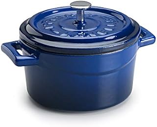 Pentole Agnelli COGHSRP10410B Slowcook-Auflauflinie aus Gusseisen, 10 cm, 0,35 l, blau