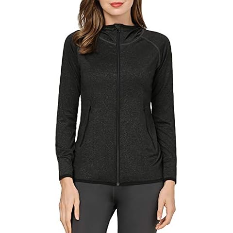 Chaqueta Deportiva con Capucha para Mujer AMZSPORT Negro Cover