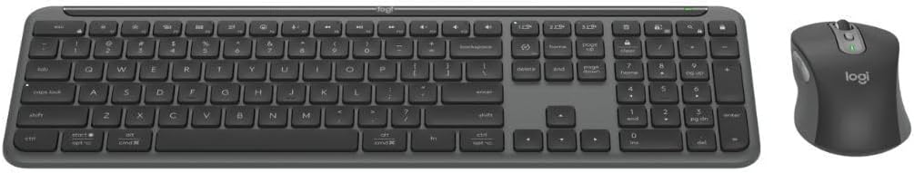 Logitech MK955 Wireless Keyboard and Optical Mouse Combo, Black (920-012425) (Renewed)