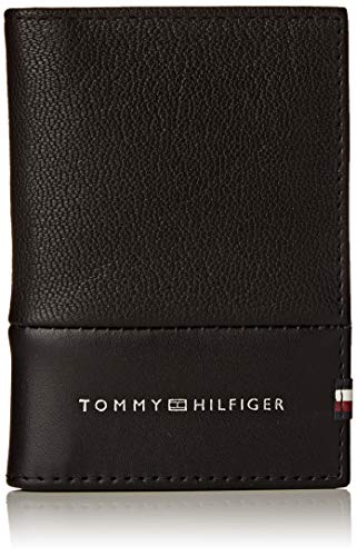 Tommy Hilfiger - Textured Bifold, Carteras Hombre, Negro (Black), 0.1x0.1x0.1 cm (W x H L)