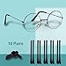 Eyeglass End Tips, 10 Pairs Silicone Anti-Slip Ear Sock Pieces Tube Sleeve Eyewear Soft Replacement Tips ONLY for Thin Slim Wire Eyeglass Sunglasses Legs - Black