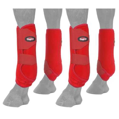 Tough 1 Extreme Vented Sport Boots Set Red Large