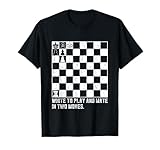 Puzzle d'échecs blanc pour jouer et s'accoupler en deux mouvements T-Shirt...