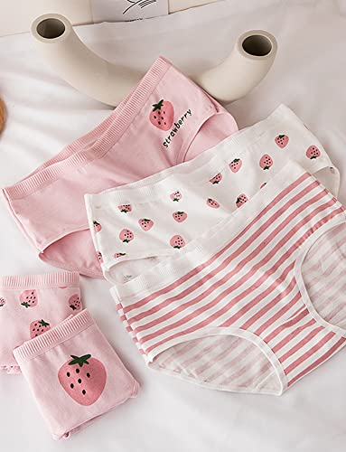 Panegy Girls Cotton Underwear with Lace Trim Soft Breathable Briefs3