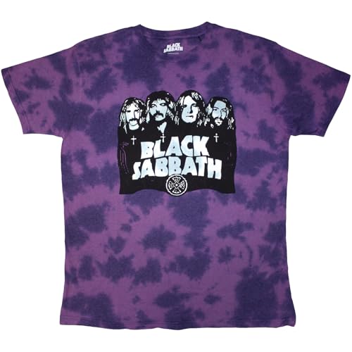 Black Sabbath Kids T Shirt Band Logo New Official Purple Dye Wash