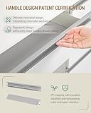 Hzuaneri Dressing Table with Bulb Light, Vanity Desk with 1 Large Drawer and 8 Small Drawer Cabinets, Adjustable Brightness, Large HD Mirror, 9 Open Storage Areas, White DT35703W - Image 7