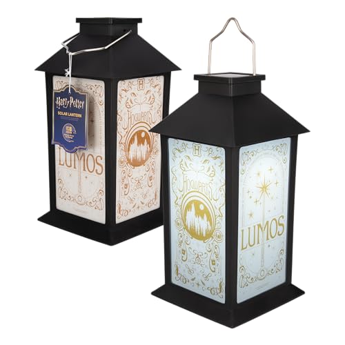 Harry Potter Hogwarts Printed Solar Lantern Outdoor Use with Carry Handle DusktoDawn Sensor Officially Licensed | Paladone