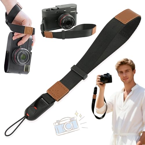 Benaton Muñeca Camara con Hebilla de Liberación Rápida, Nailon Cámara Correa de Mano Compatible para DSLR, Correa de Mano Ajustable Compatible con Diferentes Cámaras