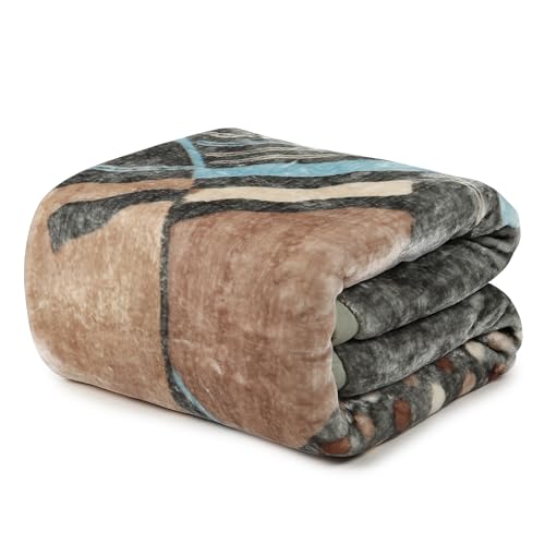 Image of Signature Special Limited Edition Super Soft Double Layered Blanket - 1100 GSM Winter Luxury - Reversible, Ultra Warm & Plush - King & Single Bed (Geometric Harmoney, Double)