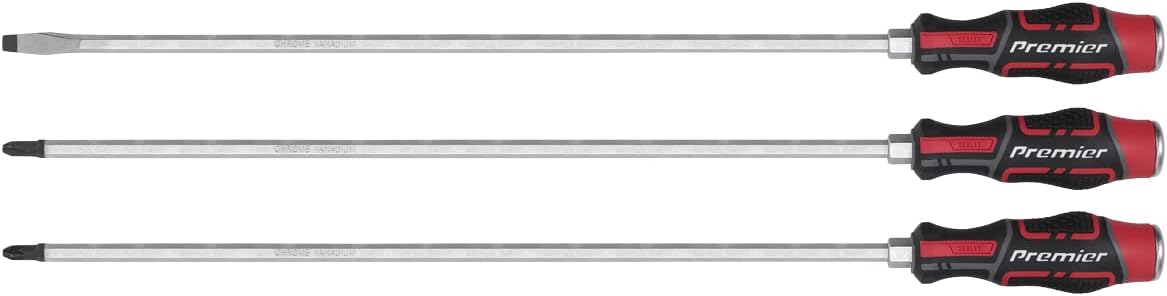 SEALEY AK4942 Screwdriver Set 3pc Hammer-Thru 450mm