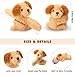 Liliful 8 Pack Kids Plush Gifts Stuffed Animal Cat Slap Bracelets, Valentine Galentines 8 Inch Wrist Cute Snap Bracelet Birthday for Boys Girls Child Bulk Item Pet Adoption Party Favors(Puppies)