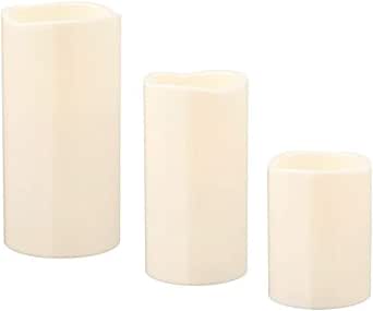 Amazon.com: IKEA Godafton LED Block Candle in/Out Set of 3 Battery ...