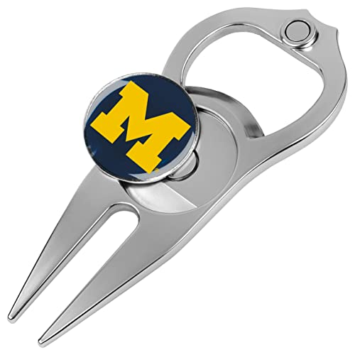 Linkswalker University Of Michigan Wolverines - 3 Golf Ball Gift Pack With Hat Trick Divot Tool #TOP1