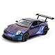 imtfzct 1/32 GT3RS Modellauto, Leichtmetallfahrzeug mit Pull Back Funktion, Kinderspielzeugauto mit Licht und Sound, Spielzeugauto, das die Tür öffnen kann, Geschenk für Kinder (violett)