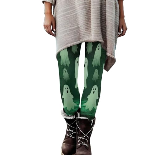 Halloween Legging Pants for Women 2025 Fashion Spooky and Cat Printed Trouser Elastic Waist Workout Jogger Yoga Pant