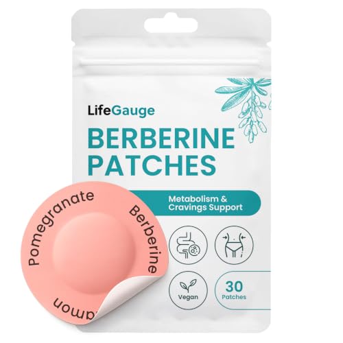 LIFEGAUGE Berberine Patches with Cinnamon Vitamin B12 Chromium