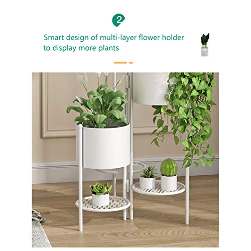 Aisundy Metal Plant Stand, 6 Tier 6 Potted Indoor Outdoor Flower Pot Stand Holder Shelves, Foldable Decorative Display Rack For Potted Plant For Patio Garden, Living Room, Corner Balcony & Bedroom, Ideal Gift #TOP2