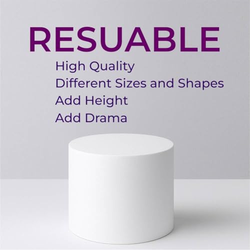 Image of OMKRAFT Foam Cake Dummy Round 16 x 4 Inch | Cake Decorating Practice Dummy | Lightweight Fake Cake for Fondant & Buttercream | Pack of 1