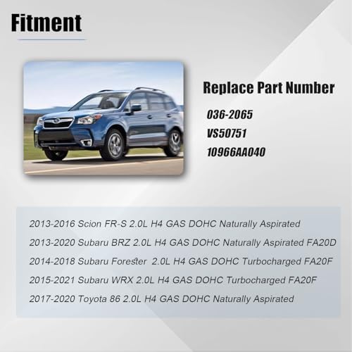 Image of AUCERAMIC VS50751 Valve Cover Gasket Fit for 2013-2021 Subaru BRZ Forester WRX, 2013-2016 Scion FR-S, 2017-2020 Toyota 86 2.0L H4 Replacement # 036-2065, 13270AA250