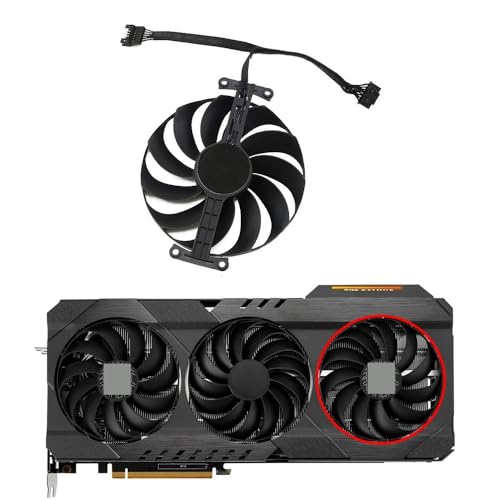 ZHCYAOZ 7PIN T129215SU 6800XT GPU Fan Für ASUS für Radeon RX 6950XT 6900XT 6800 6700 XT TUF OC Gaming Grafikkarte Kühlung Fans(C-Fan)