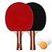 Lixada Raqueta de Tenis de Mesa Kit 2 Paletas de Ping Pong y 3 Pelotas de Ping Pong Bolsa de Almacenamiento