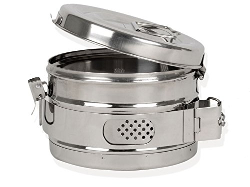 Gima 26675 200 Trommel zur Sterilisation in Stahl, 150 mm Durchmesser, 100 mm Höhe