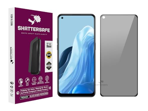 Image of Anti-Spy Privacy Tempered Glass Compatible For Oppo Reno 7 Lite [Pack of 1]. 9H Hardness, Anti-Scratch, Edge-to-Edge Protection With Easy Installation Kit & Case Friendly Fit.