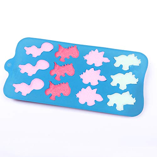 Dinosaur Chocolate Mold, Yucool 3 Pack Silicone Dinosaur Molds With 12-Cavity For Candy Chocolate Jelly, Ice Cube-Purple,Blue, Green #TOP5