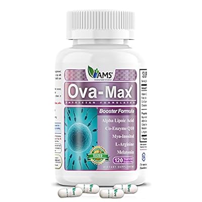 America Medic & Science OVA-Max Prenatal Vitamins for Women 120 Capsules Boosts Fertility and Ovulation | Pregnancy Aid and Female Preconception Supplements with CoQ10, Folic Acid, and Myo-Inositol