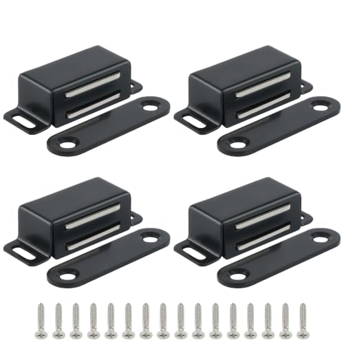 Mooche Cabinet Magnets 4 Pack Stainless Steel Magnetic Door Catch Cupboard Door Magnets Heavy Duty Cabinet Drawer Magnet Latches for Kitchen Wardrobe Closet Closure